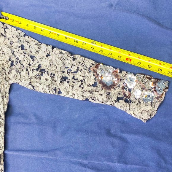 Vintage Lace Slip Dress Farah Talib Aziz Tunic Saree Traditional Indian Unique - Picture 11 of 15